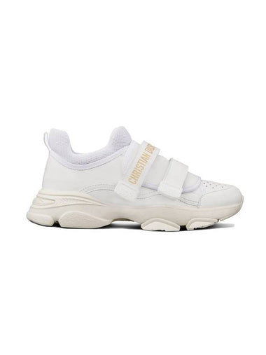 Women's D Wonder Strap Rubber Sole Low Top Sneakers White - DIOR - BALAAN 1