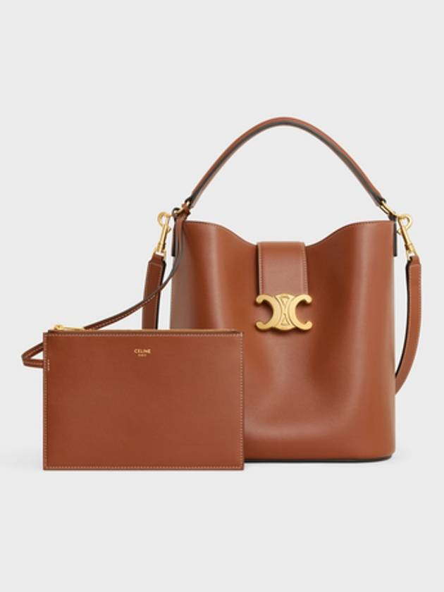 Medium Louise Bag Smooth Calfskin Shoulder Bag Tan - CELINE - BALAAN 4