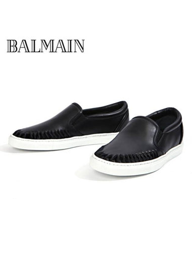 Leather Slip-On Black - BALMAIN - BALAAN 1