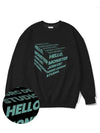 Cube Jade Green Overfit Sweatshirt Black - MONSTER REPUBLIC - BALAAN 4