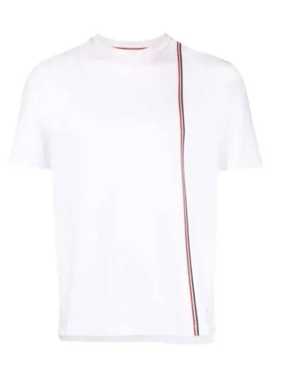 RWB Stripe Cotton Short Sleeve T-shirt White - THOM BROWNE - BALAAN 2