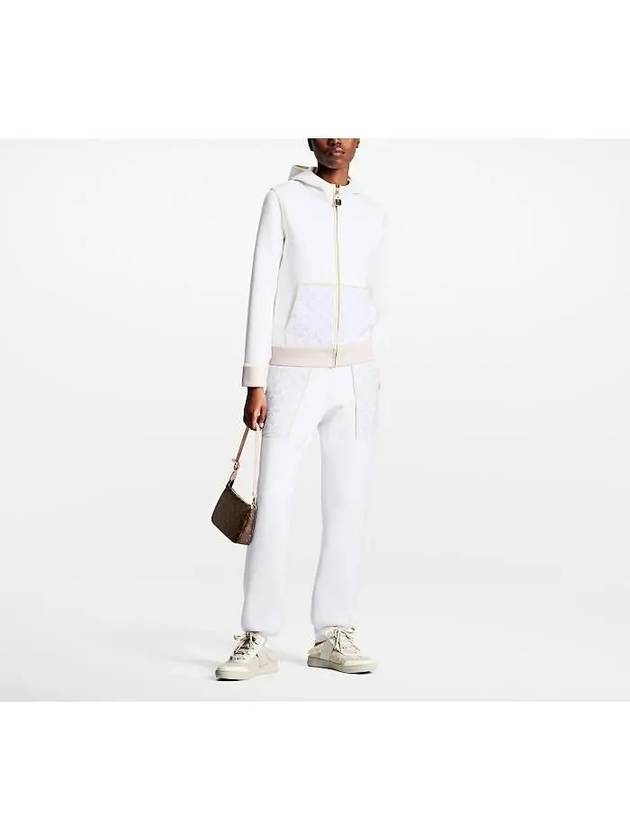 Monogram Pocket Zip-Up Hoodie White - LOUIS VUITTON - BALAAN 6