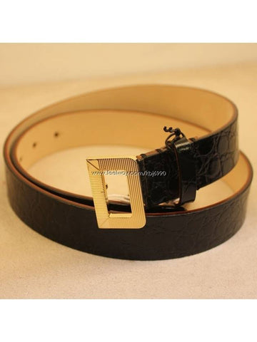 Women's D gold metal wani pattern leather belt W13BE5007V027 2124 - DSQUARED2 - BALAAN 1