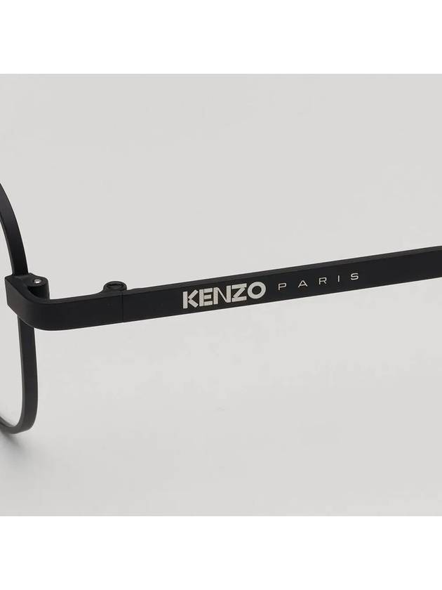 Glasses frame KZ50180U 002 matte black square light metal - KENZO - BALAAN 5