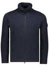 Logo Pacth Stretch Cotton Zip-up Cardigan Navy - STONE ISLAND - BALAAN 2