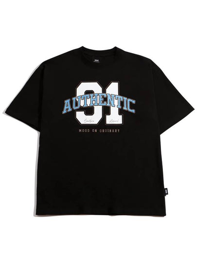 Authentic Arch Number Short Sleeve T-Shirt Black - MOO - BALAAN 2