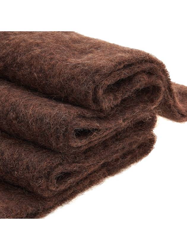 Carro Mohair Alpaca Muffler Brown - JACQUEMUS - BALAAN 6