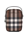 Tech Cotton Check Messenger Bag Brown - BURBERRY - BALAAN.