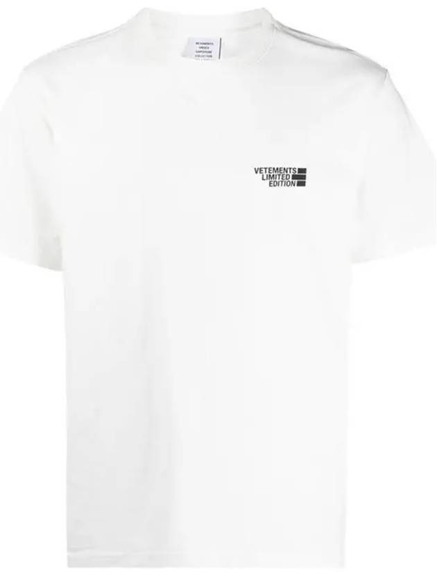 Logo Short Sleeve T-Shirt White - VETEMENTS - BALAAN 1