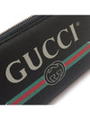 logo web print long wallet black - GUCCI - BALAAN.