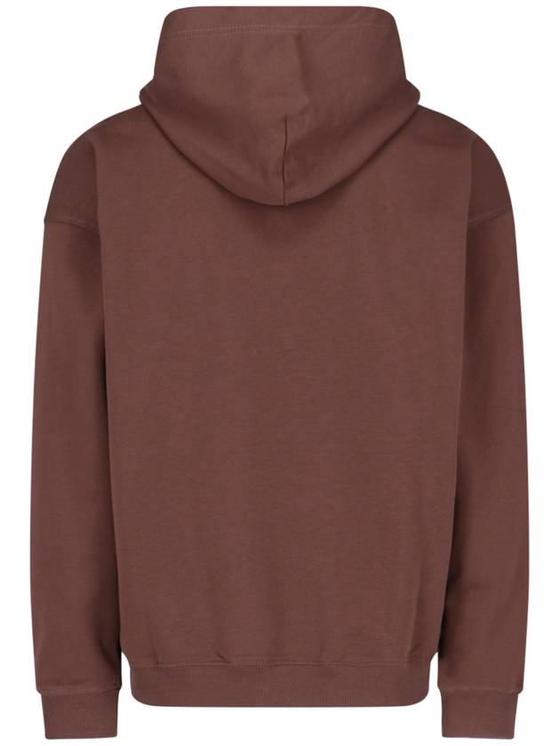 D Logo Patch Hoodie Brown - DIESEL - BALAAN 3