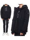 Barough Relaxed Fit Zip Up Hoodie Black - MOOSE KNUCKLES - BALAAN 3