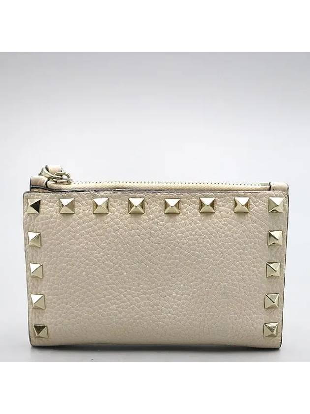 Ivory leather medium wallet - VALENTINO - BALAAN 3