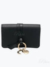 Alphabet Leather Flap Card Wallet Black - CHLOE - BALAAN 2