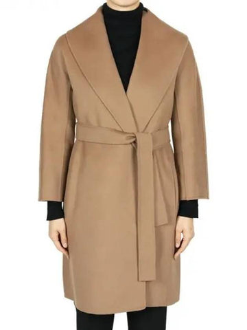 Women s Mesh Virgin Wool Coat Camel 2429016121600 045 1213539 - MAX MARA - BALAAN 1