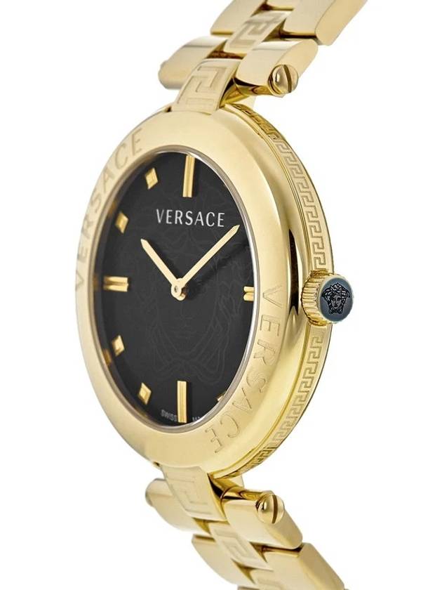 New Lady Black Dial Steel and Gold Plated Women's Watch - VERSACE - BALAAN 4