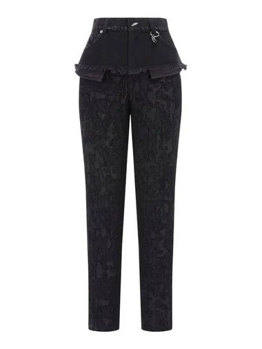 Women s Denim Color Scheme Patterned Pants Black - DIESEL - BALAAN 1