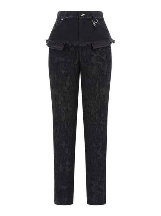 Women s Denim Color Scheme Patterned Pants Black - DIESEL - BALAAN 1