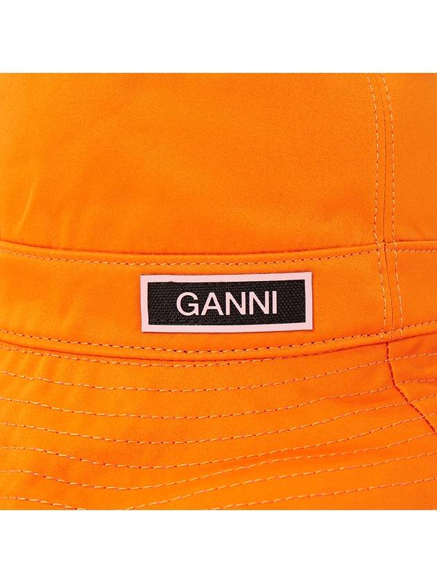 Logo Patch Bucket Hat Orange - GANNI - BALAAN 7