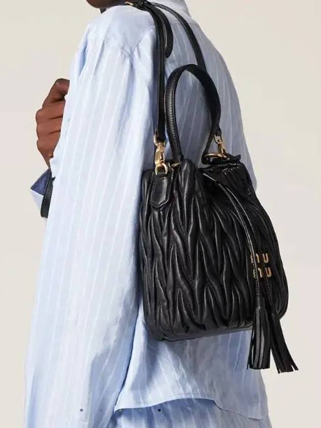 Matelasse Nappa Leather Bucket Bag Black - MIU MIU - BALAAN 5