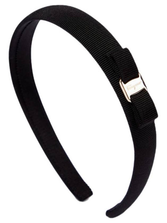 Vara Bow Hairband Black - SALVATORE FERRAGAMO - BALAAN 2