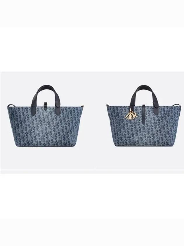 Oblique Toujours Medium Tote Bag Blue - DIOR - BALAAN 4