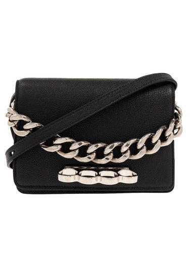 4-Ring Leather Shoulder Bag - ALEXANDER MCQUEEN - BALAAN 1