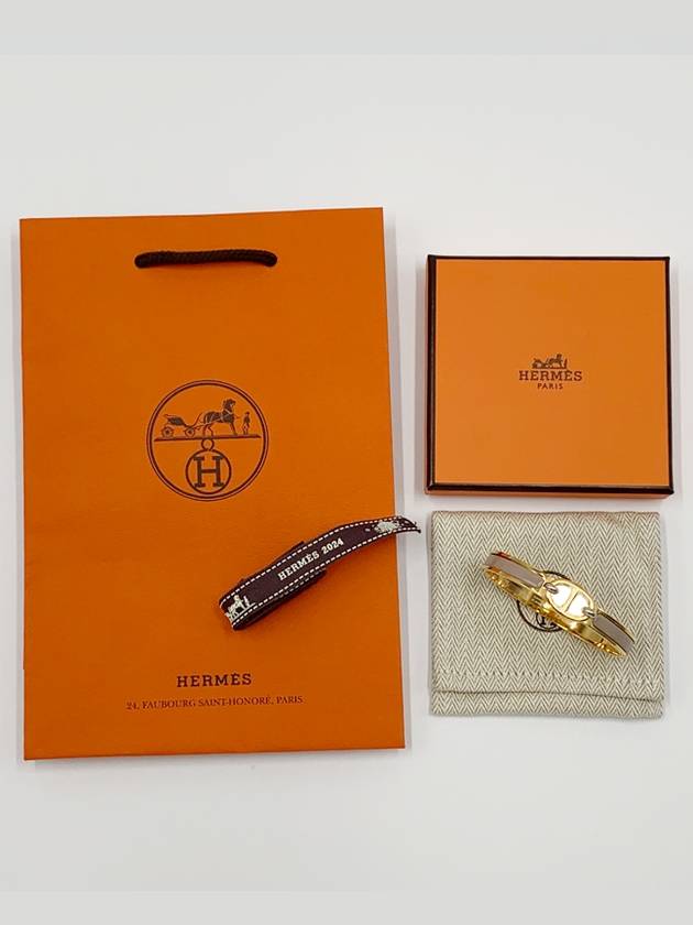 Mini Clic Chaine D'Ancre Bracelet Gold Marron Glace - HERMES - BALAAN 6