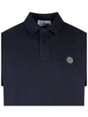 Pique Stretch Cotton Short Sleeve Polo Shirt Navy - STONE ISLAND - BALAAN 5