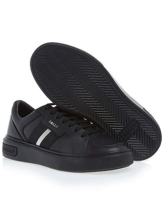 Moony Leather Low Top Sneakers Black - BALLY - BALAAN 6