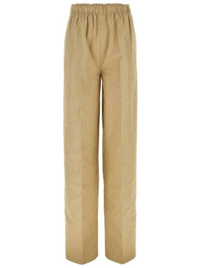 Poplin straight pants beige - PRADA - BALAAN 2