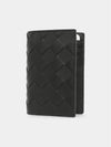 Intrecciato Flap Card Case Black - BOTTEGA VENETA - BALAAN 4