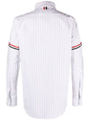 Stripe Oxford Armband Long Sleeve Shirt Grey - THOM BROWNE - BALAAN 3