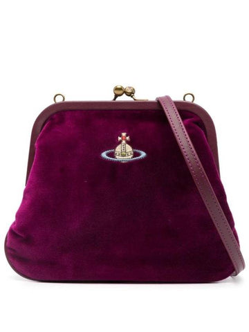 Velvet Shoulder Bag Purple - VIVIENNE WESTWOOD - BALAAN 1