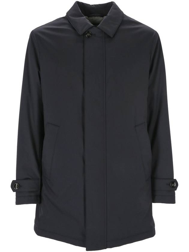 Single Breasted Straight Hem Zip-Up Jacket Navy - KITON - BALAAN 2