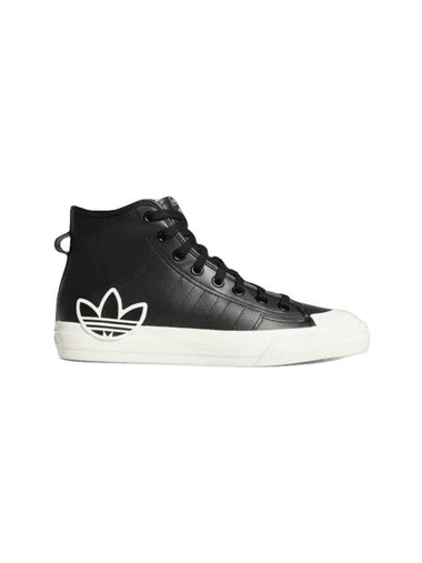 Nizza Leather High Top Sneakers Black - ADIDAS - BALAAN 1