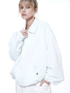 Women s SCWJ WH Seesucker Collar Windbreaker Jumper White - CHANCE'S NOI - BALAAN 2