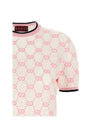 GG Intarsia Cotton Crewneck Short Sleeve T-Shirt Pink - GUCCI - BALAAN 4