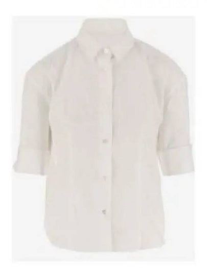 Women's Carpazi Cotton Shirt White - THE ROW - BALAAN 2