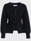 Redolence V-neck Line Cardigan Black - MICANE - BALAAN 8