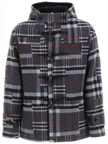 Checked Duffel Coat Grey - BURBERRY - BALAAN 1