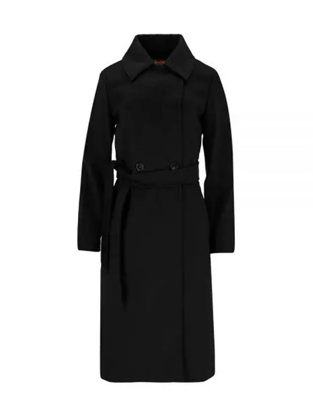 Bcollag Belted Double Coat Black - MAX MARA - BALAAN 2