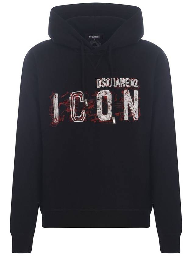 Hooded Sweatshirt S79GU0113 S25516900 BLACK - DSQUARED2 - BALAAN 2