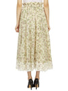 Drawstring Long A-line Skirt Ivory - DIOR - BALAAN 5