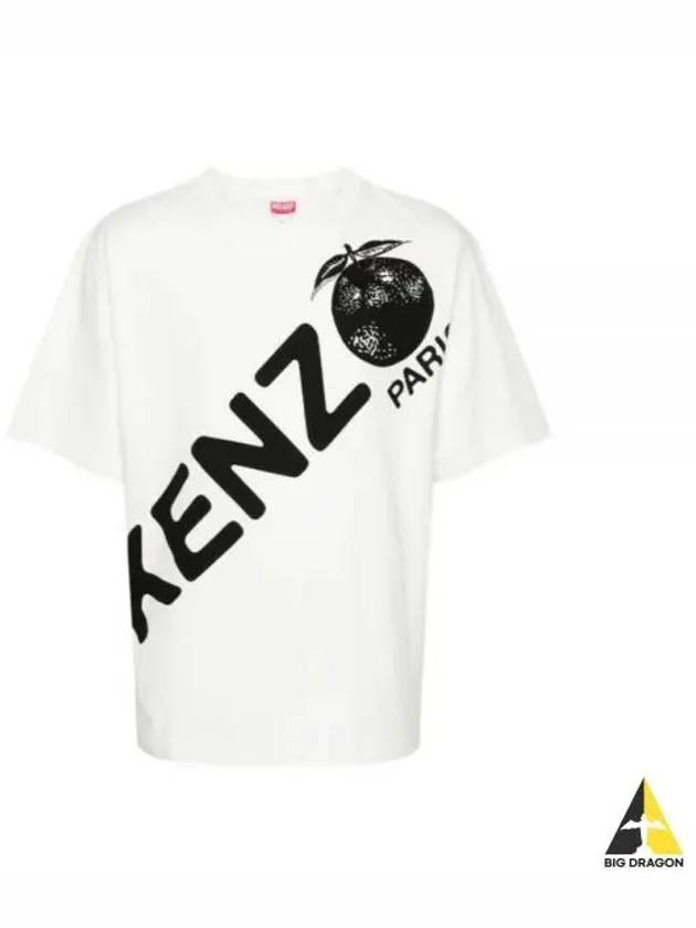 Logo Print Cotton Short Sleeve T-Shirt White - KENZO - BALAAN 2