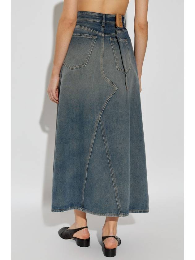 MM6 Maison Margiela Denim Skirt With Vintage Effect, Women's, Blue - MAISON MARGIELA - BALAAN 4