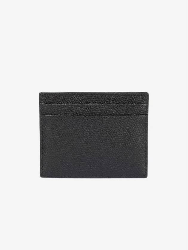 V Logo Signature Card Wallet Black - VALENTINO - BALAAN 3