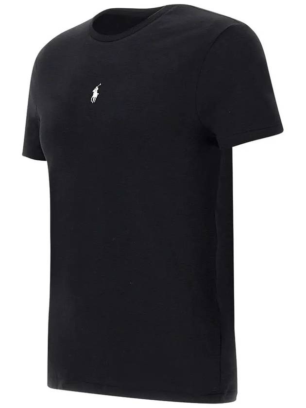 Men's Embroidered Central Pony Short Sleeve T-Shirt  Black - POLO RALPH LAUREN - BALAAN 5