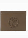 Men s Logo Lambskin Card Wallet Brown - GIORGIO ARMANI - BALAAN 1