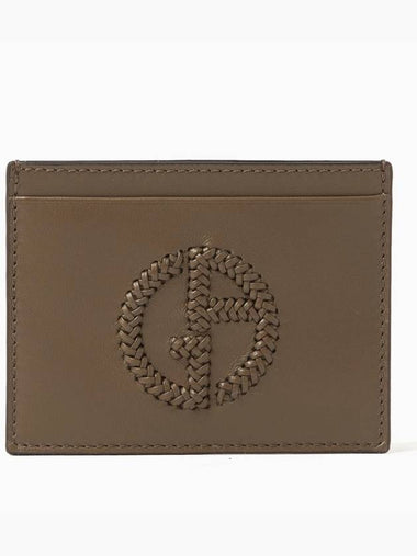 Men s Logo Lambskin Card Wallet Brown Y2R099 YR61E 80035 - GIORGIO ARMANI - BALAAN 1